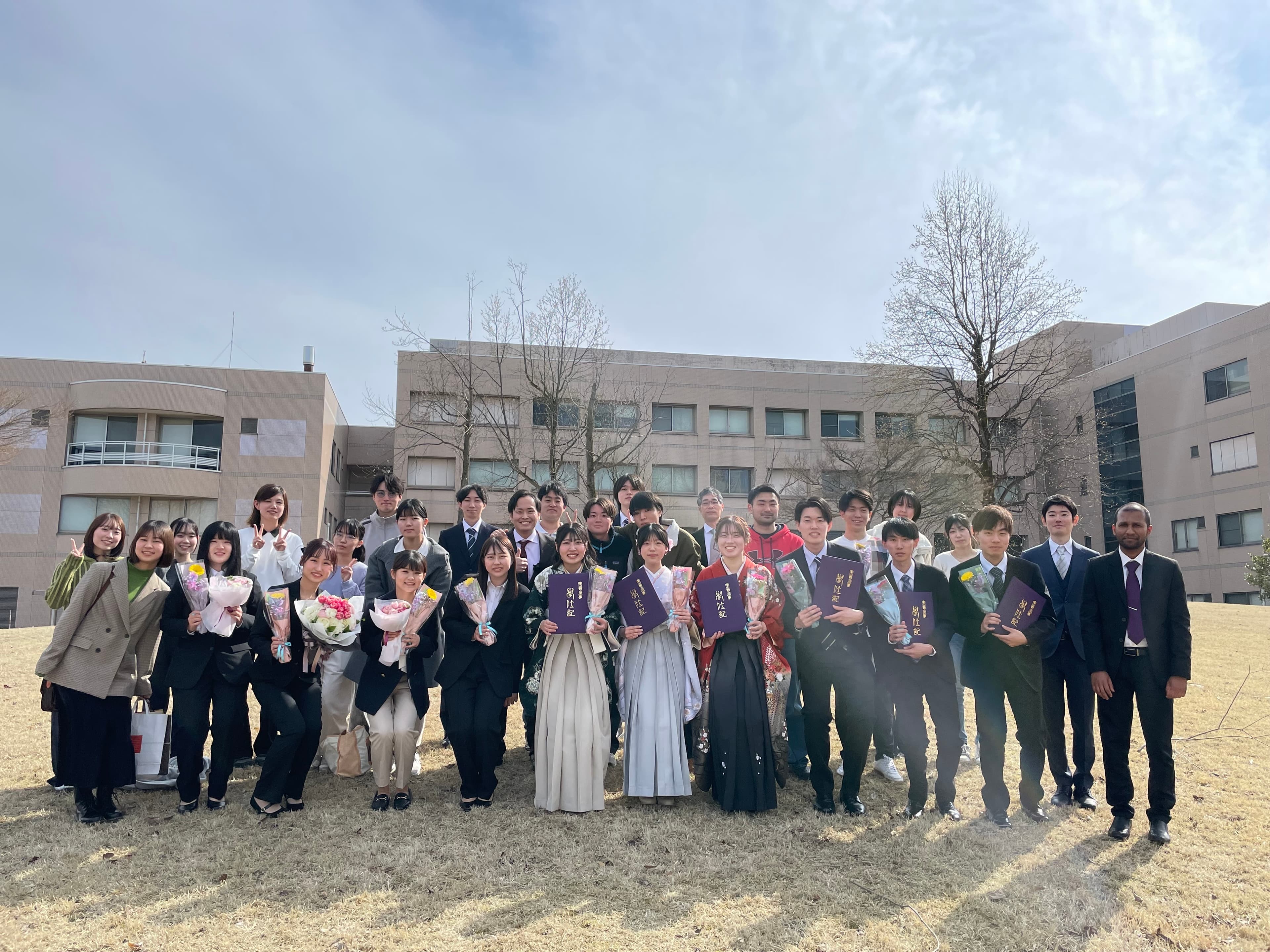 We celebrated our graduation ceremony.